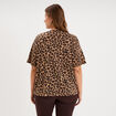 T-shirt col rond manches courtes coton ficelle femme grande taille