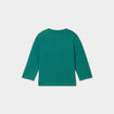 T-shirt No&euml;l coton manches longues vert b&eacute;b&eacute; gar&ccedil;on