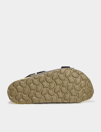 Sandales avec boucles Kickers vert kaki garçon