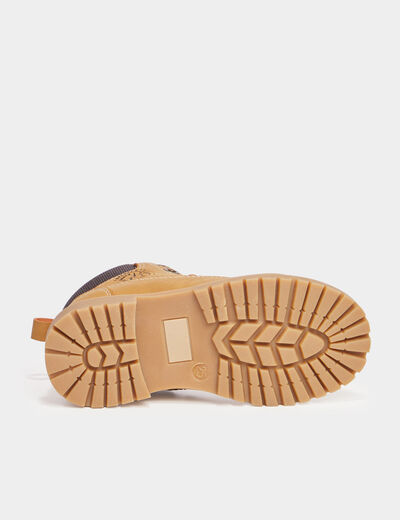 Bottines zippées Trappeur camel garçon