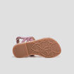 Sandales en cuir violet fille