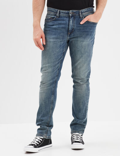Jeans straight 5 poches Liberto denim dirty homme