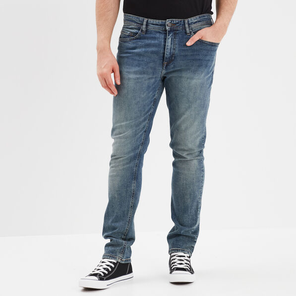 Jeans straight 5 poches Liberto denim dirty homme