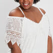 T-shirt manches courtes ivoire femme grande taille