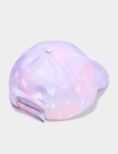 Casquette bomb&eacute;e bride ajustable multicolore fille
