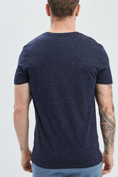 T-shirt manches courtes bleu marine homme