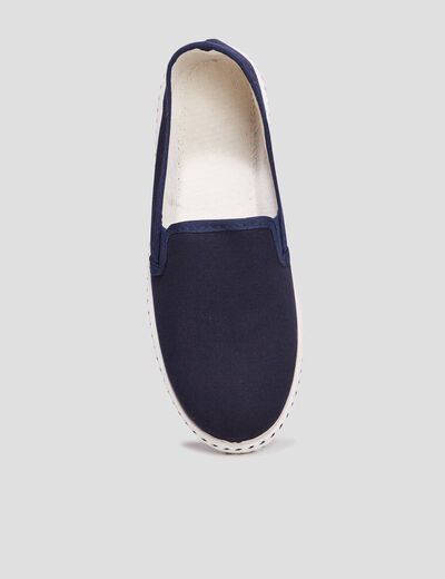Espadrilles plates à détails tressés bleu homme