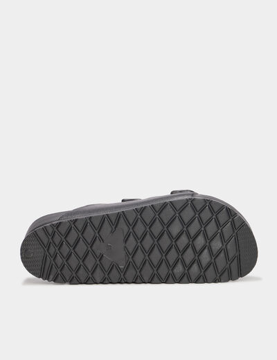Mules de plage avec boucles noir homme
