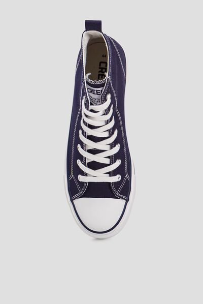 Baskets montantes en toile Creeks bleu marine homme