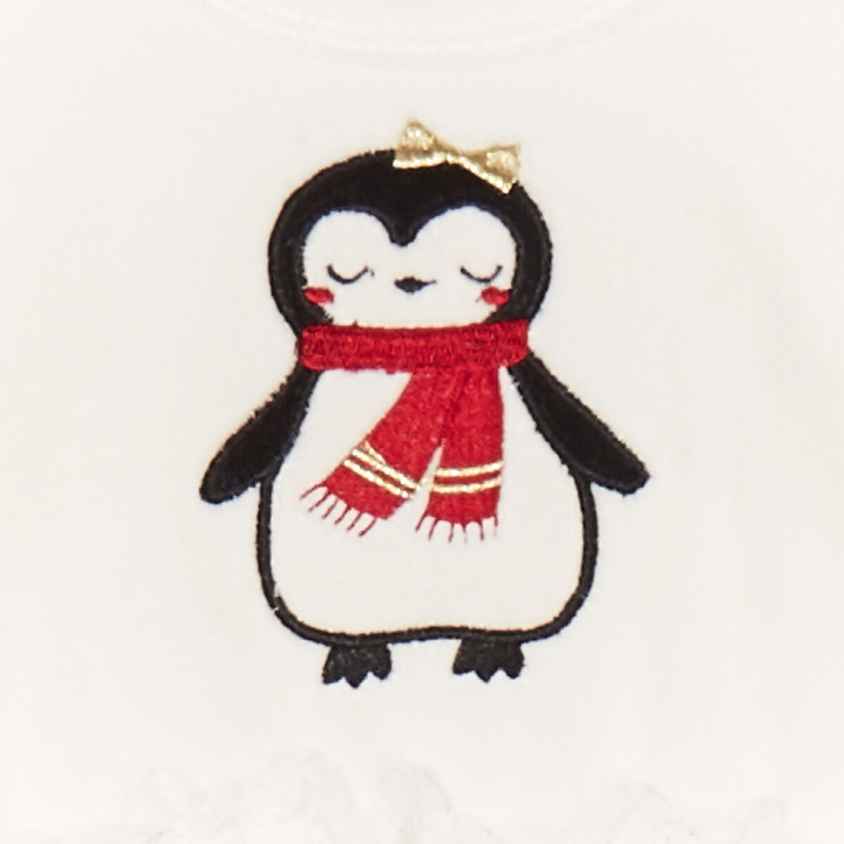 Dors-bien No&euml;l manches longues boutonn&eacute; ivoire b&eacute;b&eacute; fille