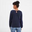 T-shirt détails dentelle Creeks bleu marine femme