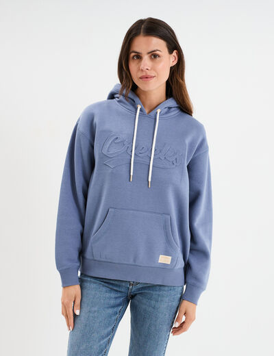 Sweat à capuche hoodie Creeks Original bleu gris femme