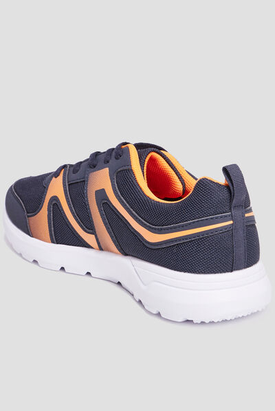 Baskets running à lacets Rexited bleu marine homme