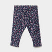 Legging doublé taille élastiquée bleu marine bébé fille