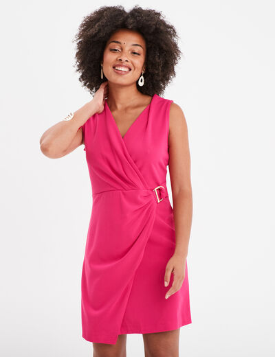 Robe portefeuille boucle Mosquitos rose fushia femme