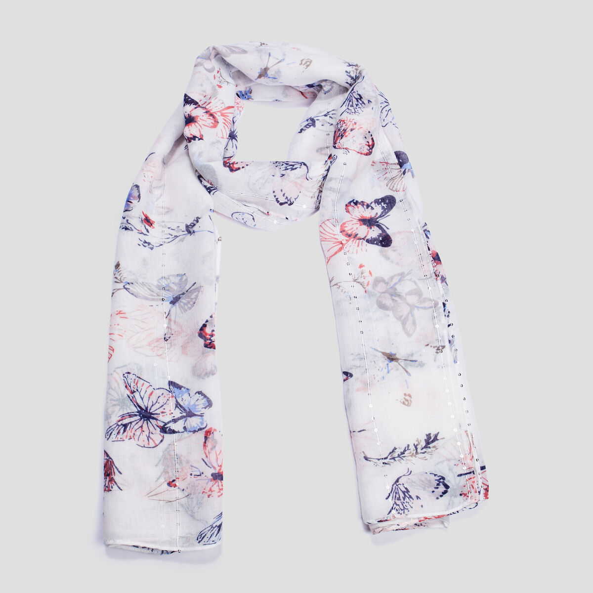 Foulard blanc femme