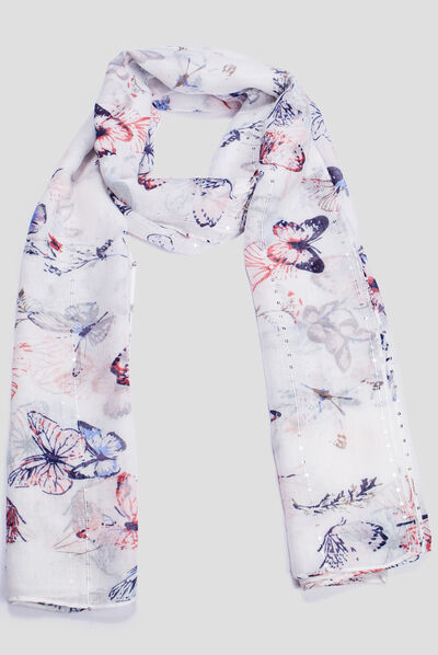 Foulard blanc femme