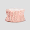 Tour de cou tricot&eacute; doublure laine rose b&eacute;b&eacute; fille