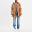 Pull col rond &agrave; manches longues taupe homme