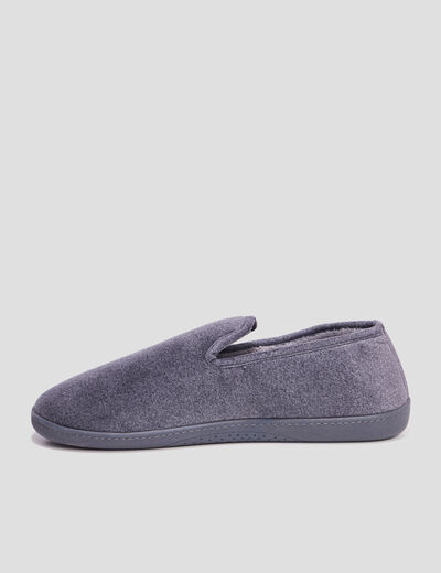 Pantoufles fourrées Isotoner gris homme