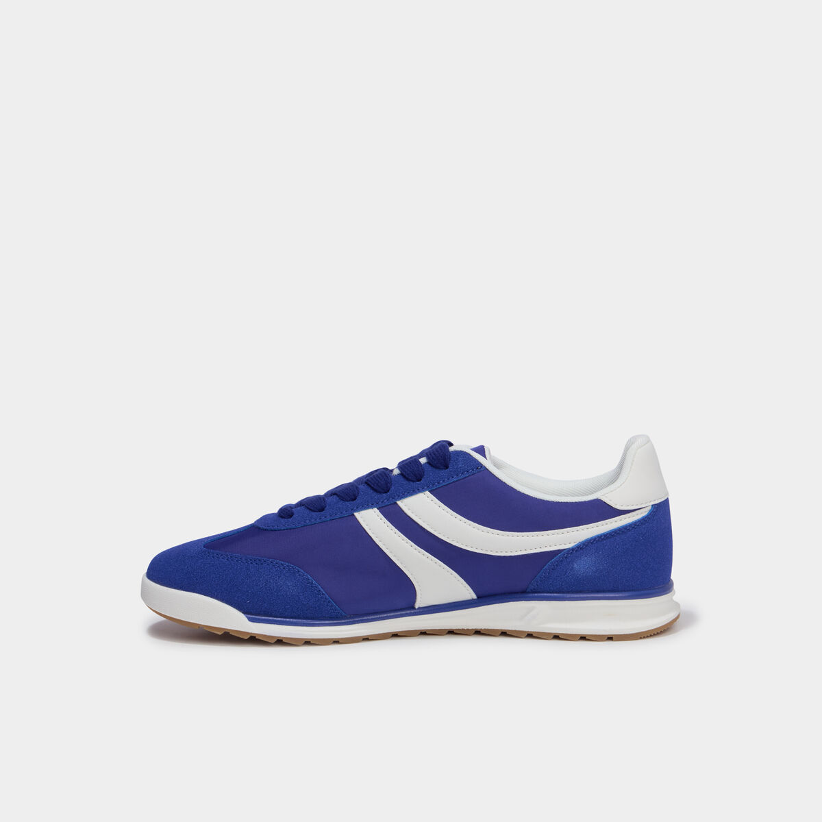 Tennis basses &agrave; lacets bleu homme