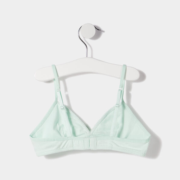 Lot de 2 soutiens-gorge triangle coton bleu clair fille