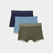 Lot 3 boxers vert homme