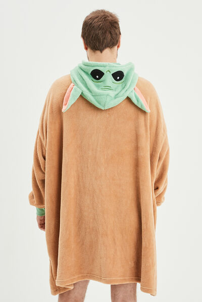 Poncho plaid à capuche Mandalorian sable homme