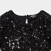 Combinaison pantalon &agrave; paillettes noir fille