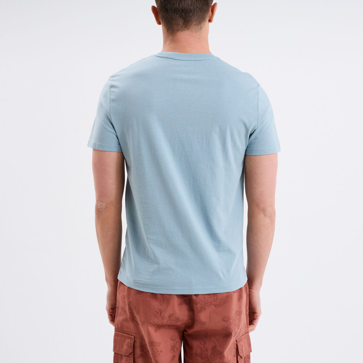 T-shirt manches courtes coton gris homme