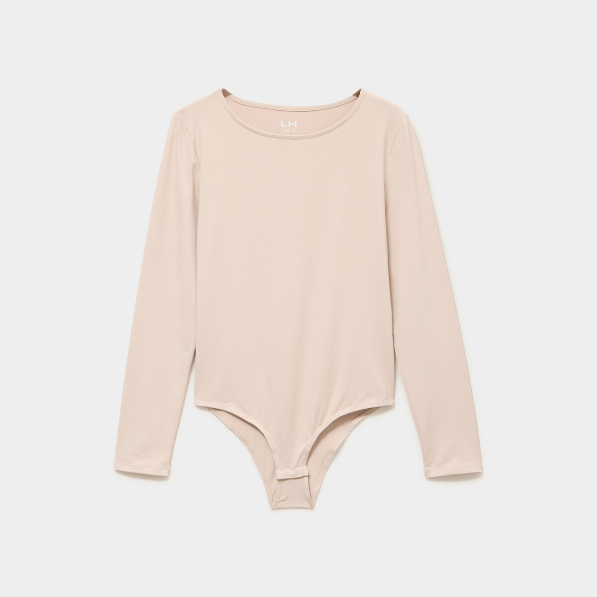 Body ajust&eacute; manches longues beige femme