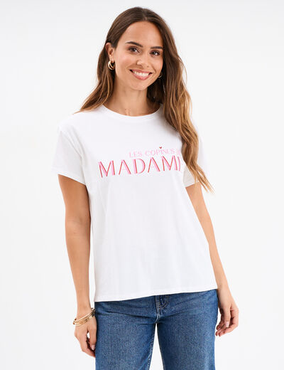 T-shirt EVJF oversize coton blanc femme