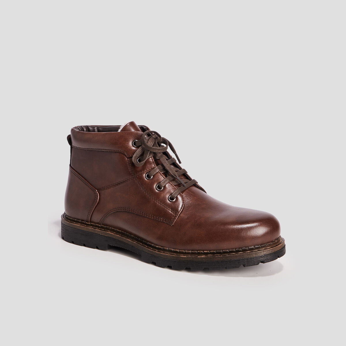 Bottines à lacets marron homme