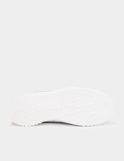 Tennis basses à lacets en cuir Puma violet femme