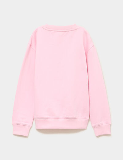 Sweat manches longues Stitch rose fille