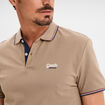 Polo avec broderie poitrine coton Creeks taupe homme