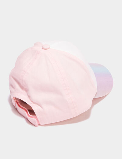 Casquette visière holographique blanc fille