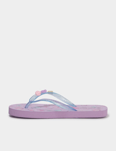 Tongs d&eacute;tails fantaisie rose fille