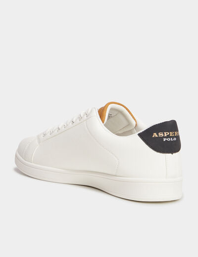 Tennis basses à lacets Aspern Polo blanc homme