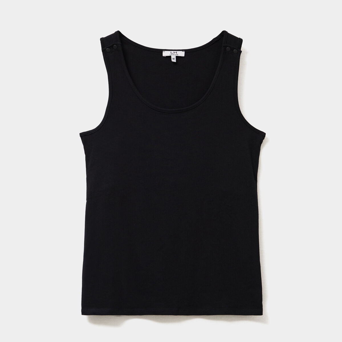 D&eacute;bardeur allaitement col rond stretch noir femme maternit&eacute;