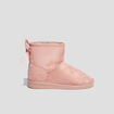 Bottines fourrées noeud effet satin rose fille