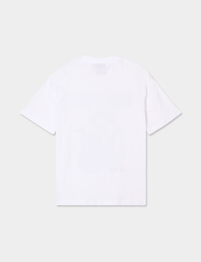 T-shirt coton One Piece Netflix blanc garçon