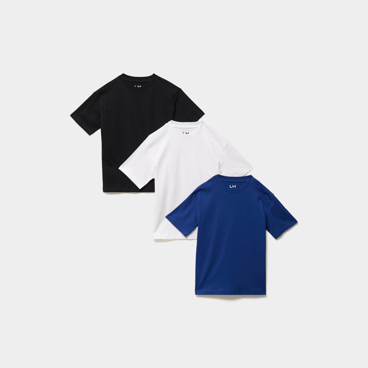 Lot 3 t-shirts manches courtes coton blanc gar&ccedil;on