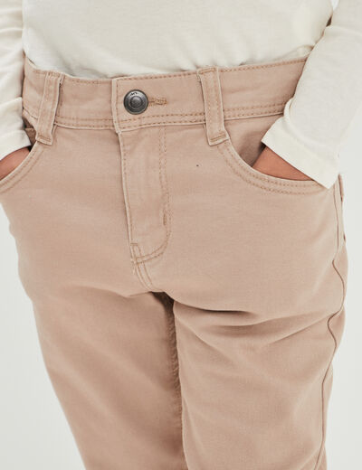 Pantalon regular avec poches sable garçon