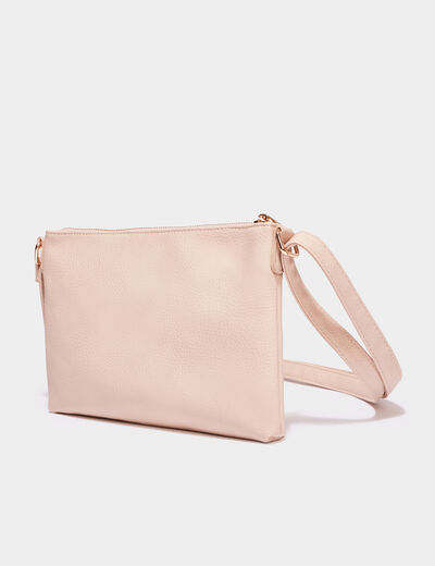 Sac en bandoulière détails zippés ivoire femme