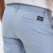 Bermuda short chino droit coton stretch bleu ciel homme
