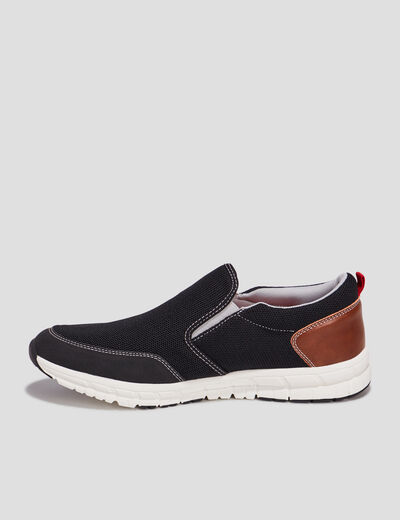 Loafers avec languette d'enfilage noir homme