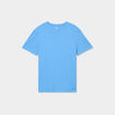 T-shirt droit en coton manches courtes bleu homme