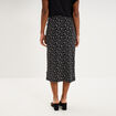 Jupe longue portefeuille stretch noir femme