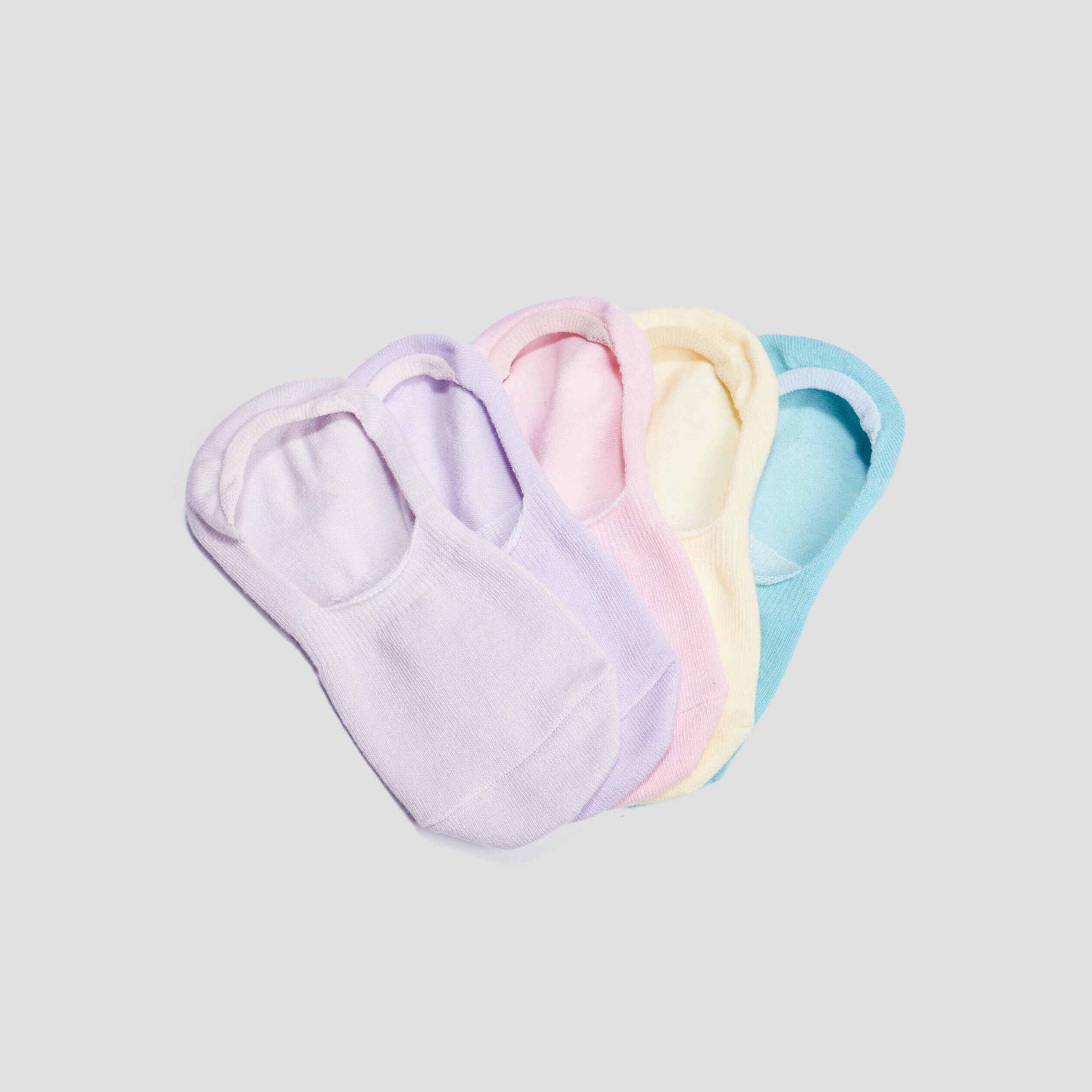 Lot 5 paires chaussettes invisibles multicolore femme LH